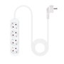 Nanocable Regleta de 4 Tomas con Cable de 1,4 m, Blanca